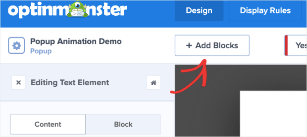 Add blocks to the template - OptinMonster - Niranjan - Niranninja