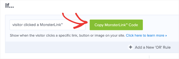 Copy MonsterLink code - How To Increase Conversions with Easy Multi-Step Popups with MonsterLinks -OptinMonster - Niranninja