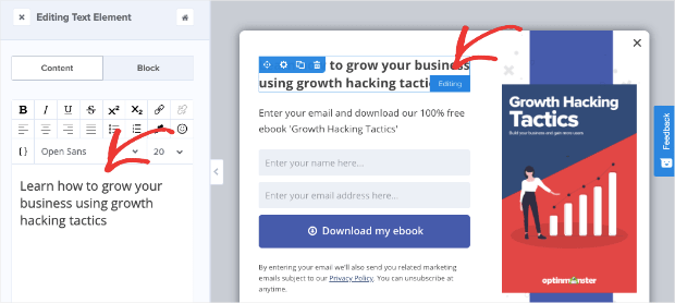 How to Easily Create Awesome Exit Intent Popups that Drive Sales - Edit your campaign