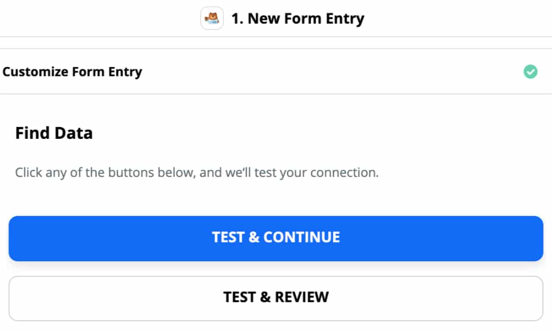 Test & Review in zapier