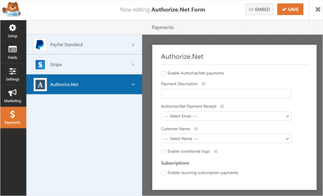 Easy And Secure Authorize.net Form Solution [WPForms]