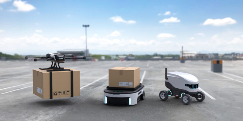 Drones and robots in delivery sector